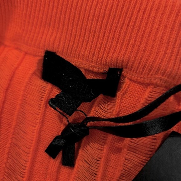 NWT H:ours Marissa Sheer Rib Knit Flare Pant Swim Cover Up Tangerine Orange XS - Picture 9 of 9